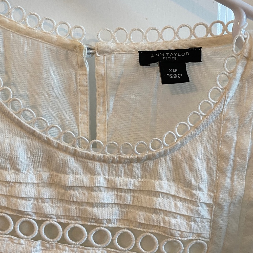 White Ruffle Sleeve Top - Picture 2 of 3